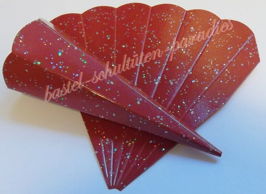 Schultütenrohling "Diamant" 14cm dunkelrot