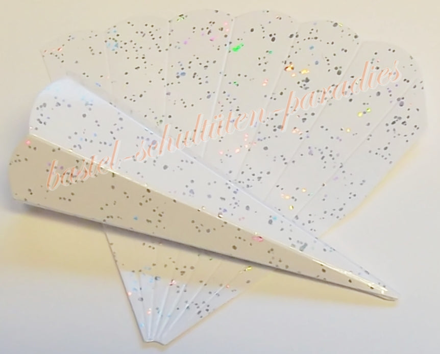 Schultütenrohling "Diamant" 14cm weiß