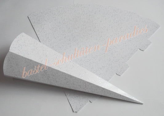 Schultütenrohling "Diamant" 23cm weiß