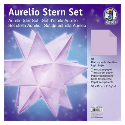 Aurelio Stern Set 30x30 cm Transparentpapier lila 33 Blatt von URSUS®