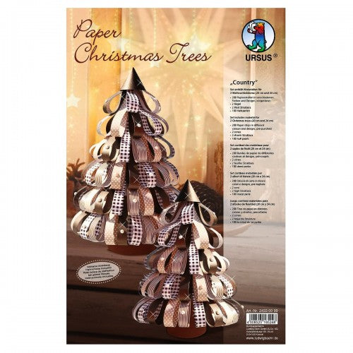 Faltstreifen für 2 Weihnachtsbäume  / Paper Christmas Trees "Country" von URSUS® 20/24cm