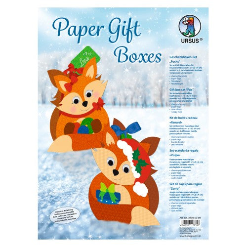 Geschenkboxen-Set "Fuchs" 8 Stück gestanzt mit Bastelanleitung von URSUS®