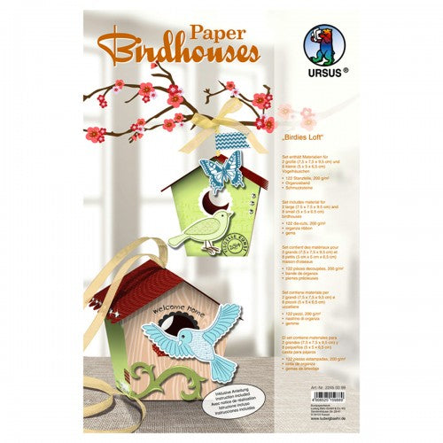 Bastelset Paper Birdhouses "Birdies Loft" 10 Stück 3D von URSUS®