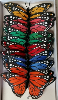 Schmetterlinge 12 Stck. farbig sortiert 13cmx6,5cm