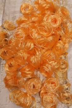 Kunsthaarlocken Puppenhaar orange 15g zum Basteln und Dekorieren