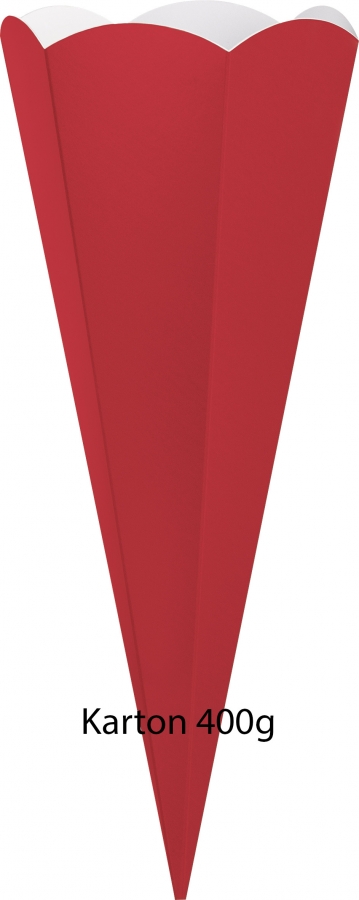 Schultüten Bastelset Pegasus / Einhorn mit Schleifenband-Rüsche rot-weiß